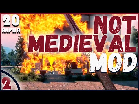 Видео: Пожары! / Not Medieval Mod / 7 days to die / 2 стрим