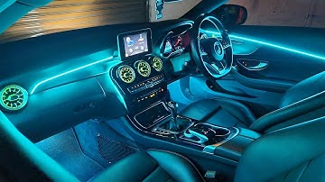 Updated! Mercedes Benz C Class W205 Coupe Manual Full Ambient Light Install | RGB LED Car Interior
