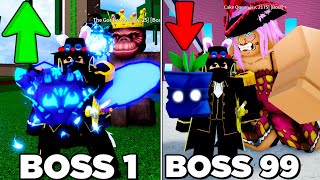 BLOX FRUITS MAS MINHA FRUTA PIORA A CADA BOSS!