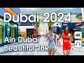 Dubai  beautiful jbr ain dubai  4k  walking tour