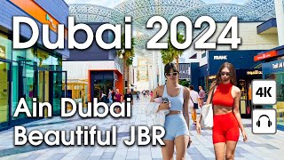 Dubai 🇦🇪 Beautiful JBR, Ain Dubai [ 4K ] Walking Tour