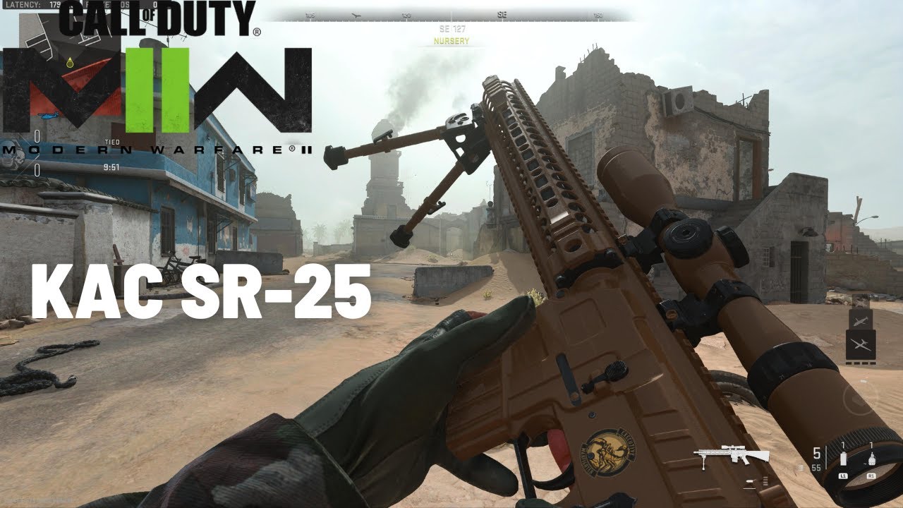 SR-25 Gameplay - Call of Duty Modern Warfare 2 Gameplay  (No Commentary)
