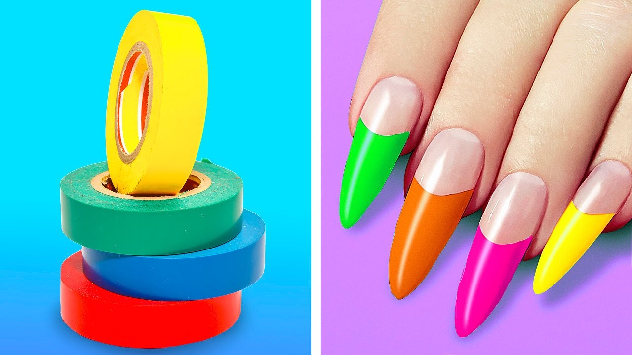 ⁣ODJAZDOWE POMYSŁY NA MANICURE I PEDICURE OD 5-MINUTOWYCH SZTUCZEK DIY!