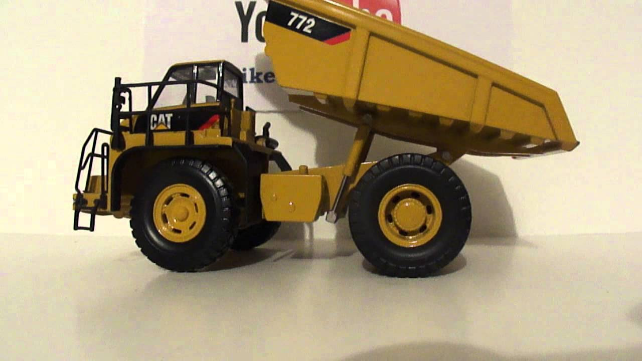ノースコット 1/50スケール CAT 772 オフハイウェイトラック CAT 772 Haul Truck Review - Norscot 1:50 - YouTube