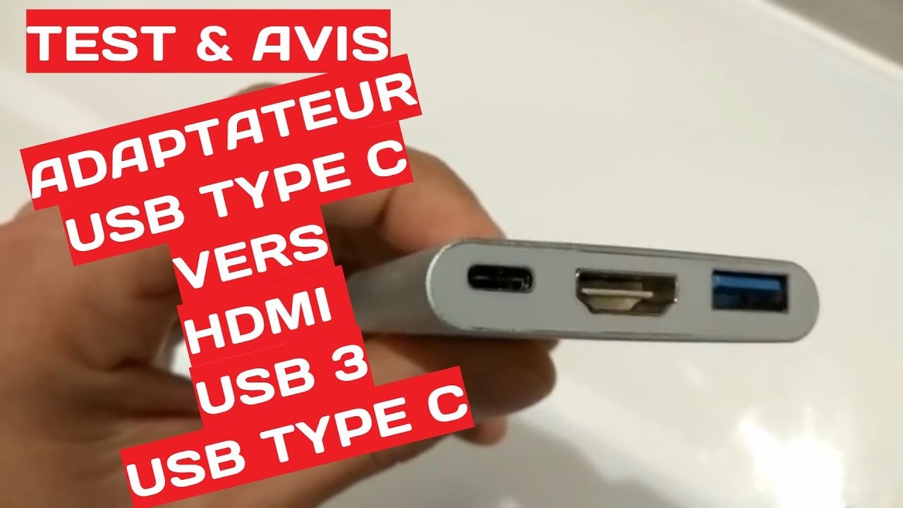 Test adaptateur #usb type c vers HDMI et USB 3 