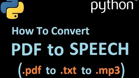 Python Program to convert PDF to SPEECH (Audio or .mp3 file) - with Visualized Program Process Flow