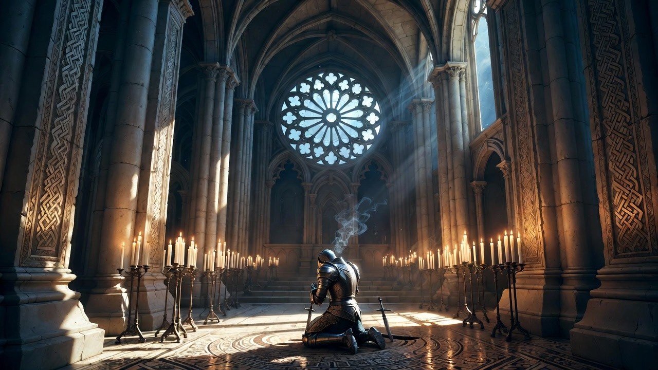 Templar Vigil Lofi ⚔️ 1 Hour Epic Gregorian Crusader Hymns | Medieval Battle Ambience for Study