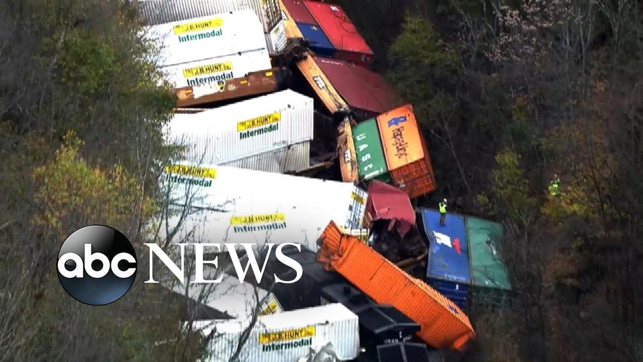 Authorities investigate major freight train derails in Pennsylvania