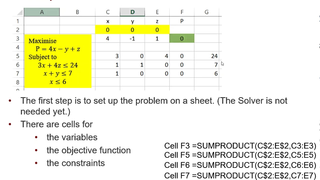 MEI Modelling with Algorithms: Linear programming 2-5 - YouTube