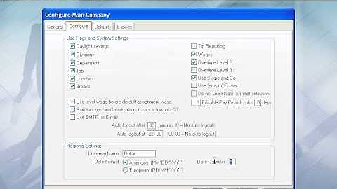 TA100 Pro: Main Company Setup