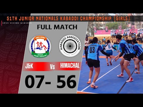 J&K vs Himachal | 51th junior nationals kabaddi championship girls 2025|  