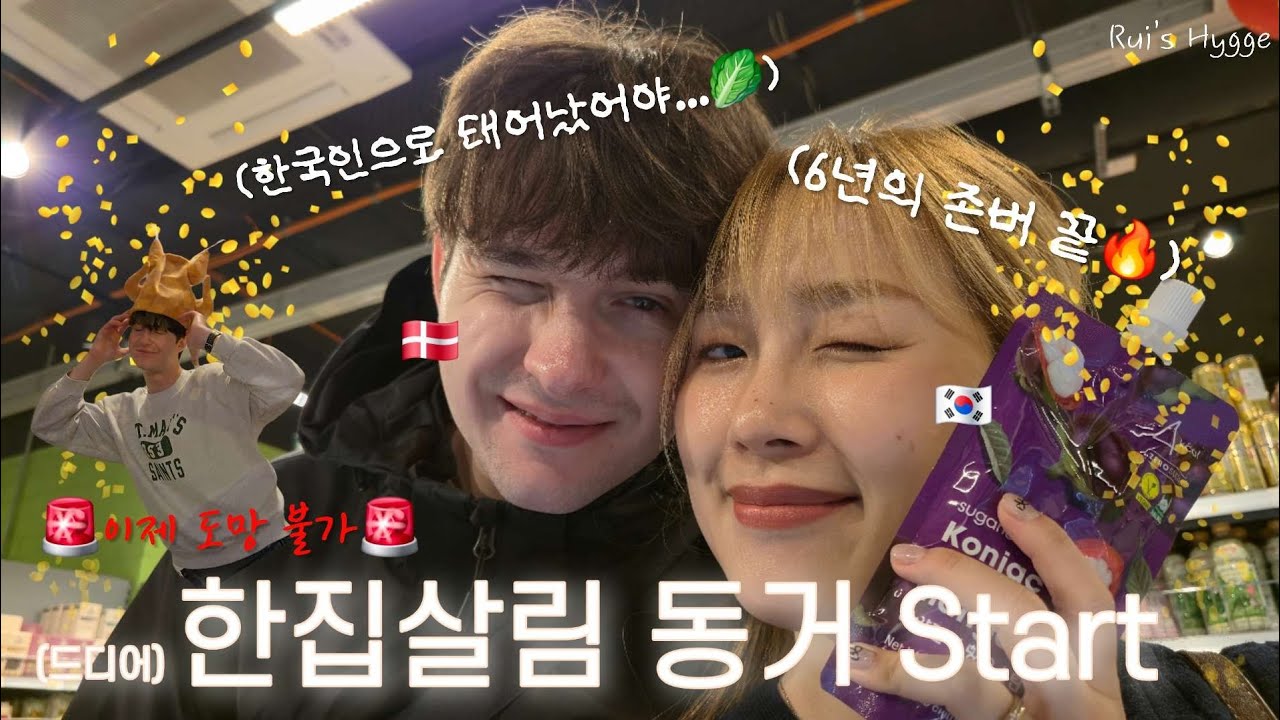 독일퇴사 D-1🔥 국제커플 동거 개막 ㅋㅋ | 덴마크 남친과의 합숙 브이로그 (후진은 없다❌)