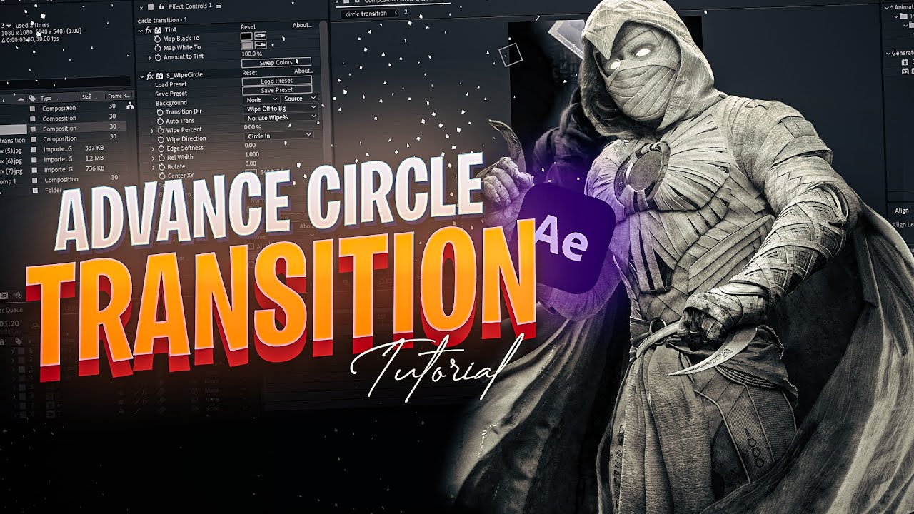 Advance Circle Transition Tutorial In Tamil | After Effects | Make UNIC ...