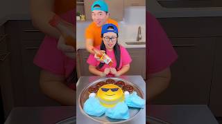 Emoji cake vs donuts ice cream challenge? funny shorts by Ethan Funny Family