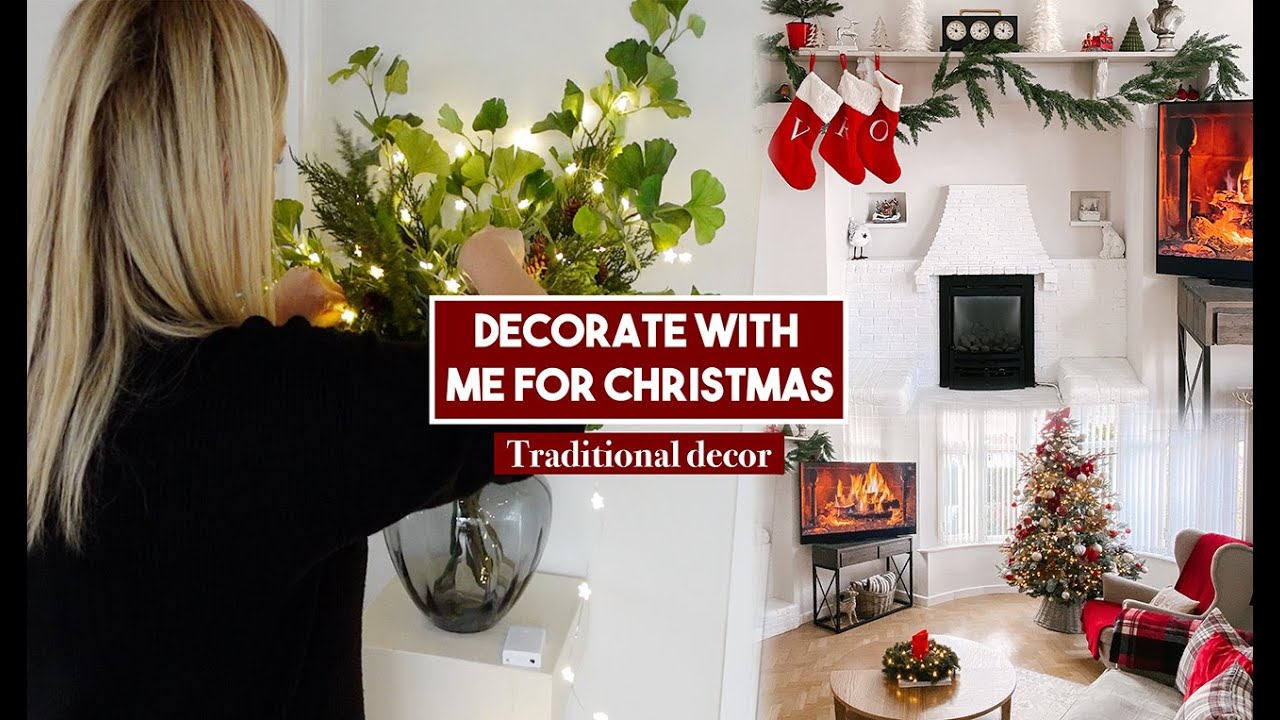 DECORATE WITH ME FOR CHRISTMAS | LIVING ROOM, MANTLE, DINING ROOM, KIDS TREES AND MORE!