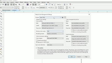 Localizando e configurando o padrão de cor no #Coreldraw
