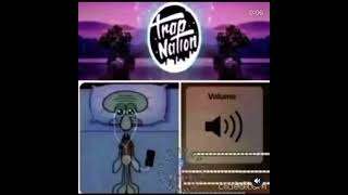 Squidward listening to music