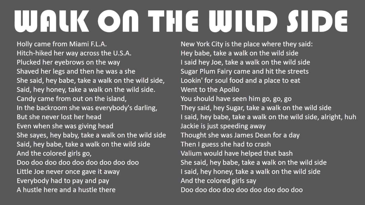 Side meaning. Take a walk on the Wild Side. Lou Reed - walk on the Wild Side. Wild песня. Walk on the Wild Side перевод. Side meaning. Take a walk on the Wild Side. Lou Reed - walk on the Wild Side. Wild песня. Walk on the Wild Side перевод.