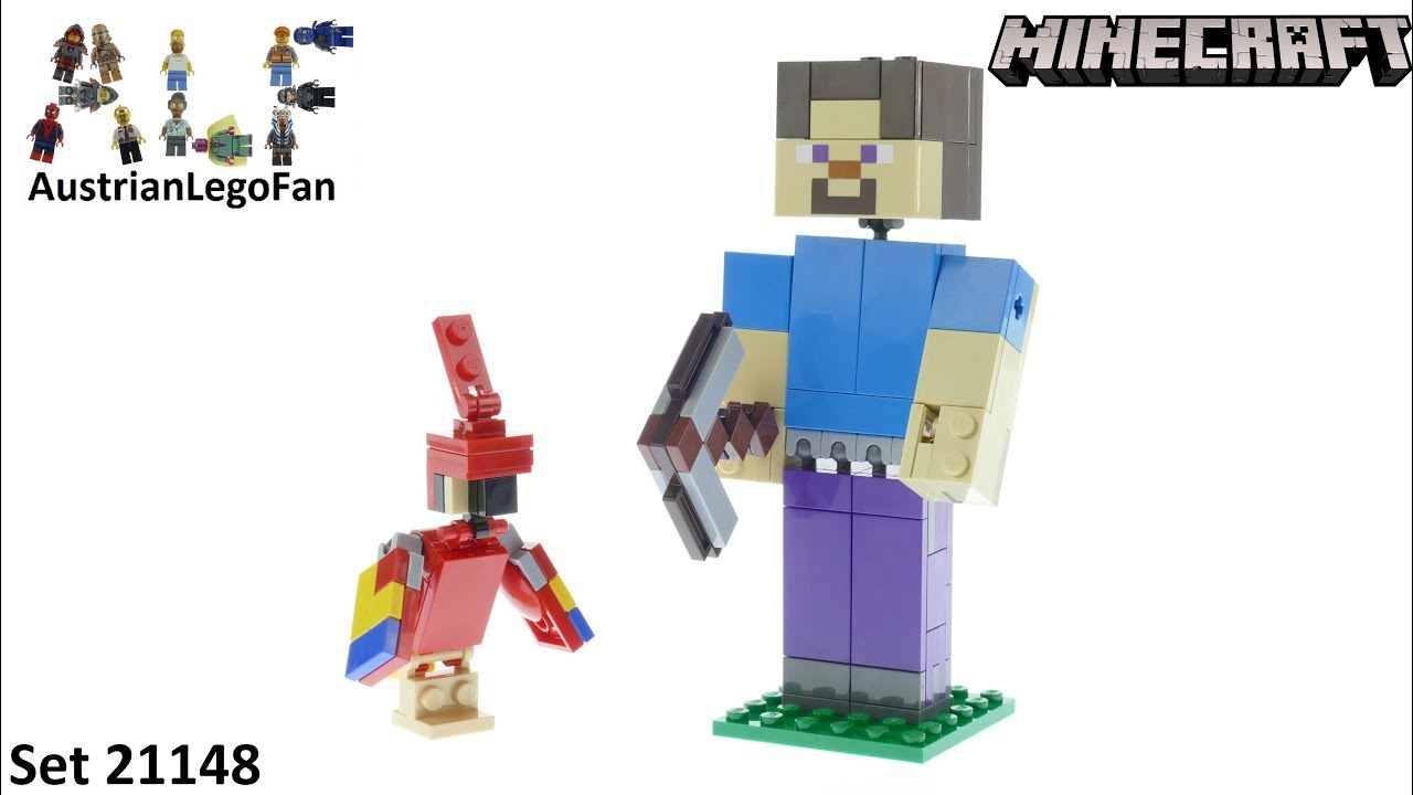 LEGO Minecraft - Steve Gigante e Papagaio - 21148 - Ri Happy