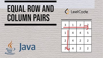 Equal Row and Column Pairs #LeetCode #java #coding #intervewQuestions  #dsa