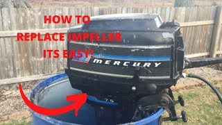 HOW TO Replace Impeller (Water Pump) Mercury Outboard 7.5 hp