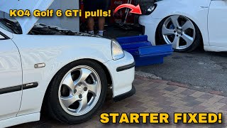 My starter STOPPED WORKING! + KO4 BAGGED Golf 6 GTI pulls