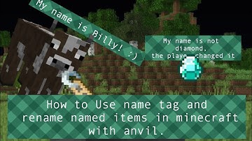 How to use name tag and rename named items in Minecraft with an anvil | The S.B.S channel