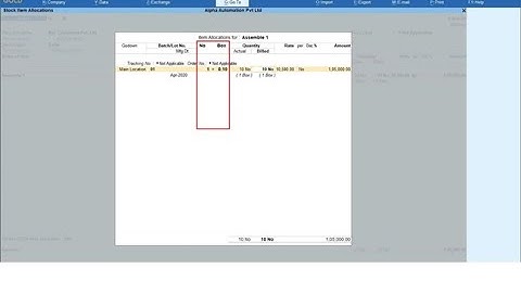 Tally Add On : Separate Field of Alt. Qty in Voucher Entry in TallyPrime Software.