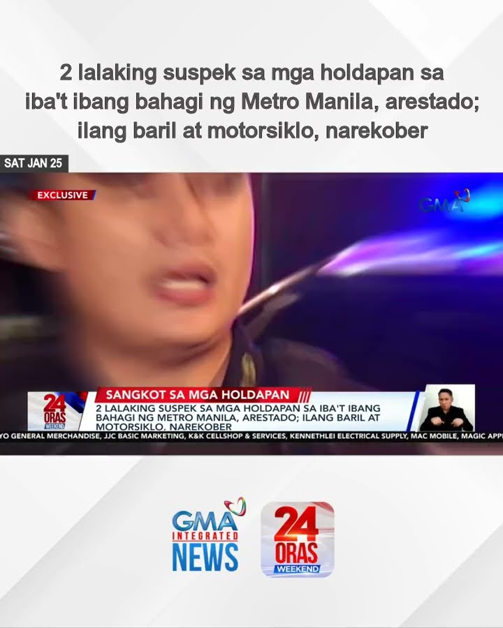 2 lalaking suspek sa mga holdapan sa iba't ibang bahagi ng Metro Manila,... | 24 Oras Weekend