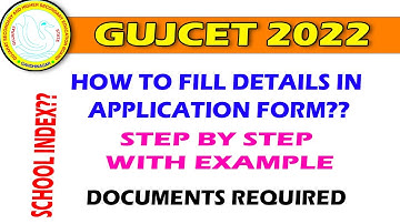 Gujcet Exam 2022 | How to fill Application form ?| School Index |Step by step procedure Explained |