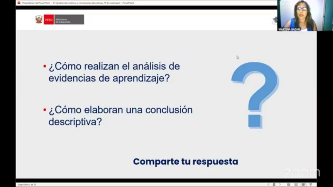 ATENCIÓN DOCENTES CONOCE CÓMO REALIZAR EL ANALISIS DE EVIDENCIAS Y CONCLUSIONES DESCRIPTIVAS.