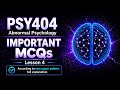 PSY404 Short Lecture_04|Mid Term Presentation| Important MCQ’s According to new paper pattern.