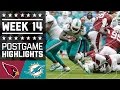 Cardinals vs. Dolphins | NFL Week 14 Game Highlights