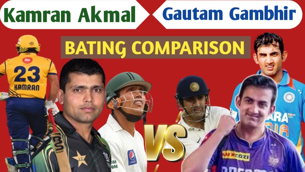 Kamran Akmal vs Gautam Gambhir Bating Comparison