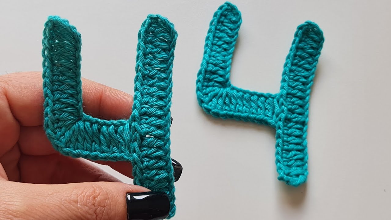 NÚMERO 4 de croche passo a passo