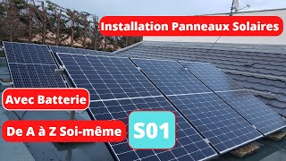 installation panneaux solaire  avec batterie soimême de A a Z partie1