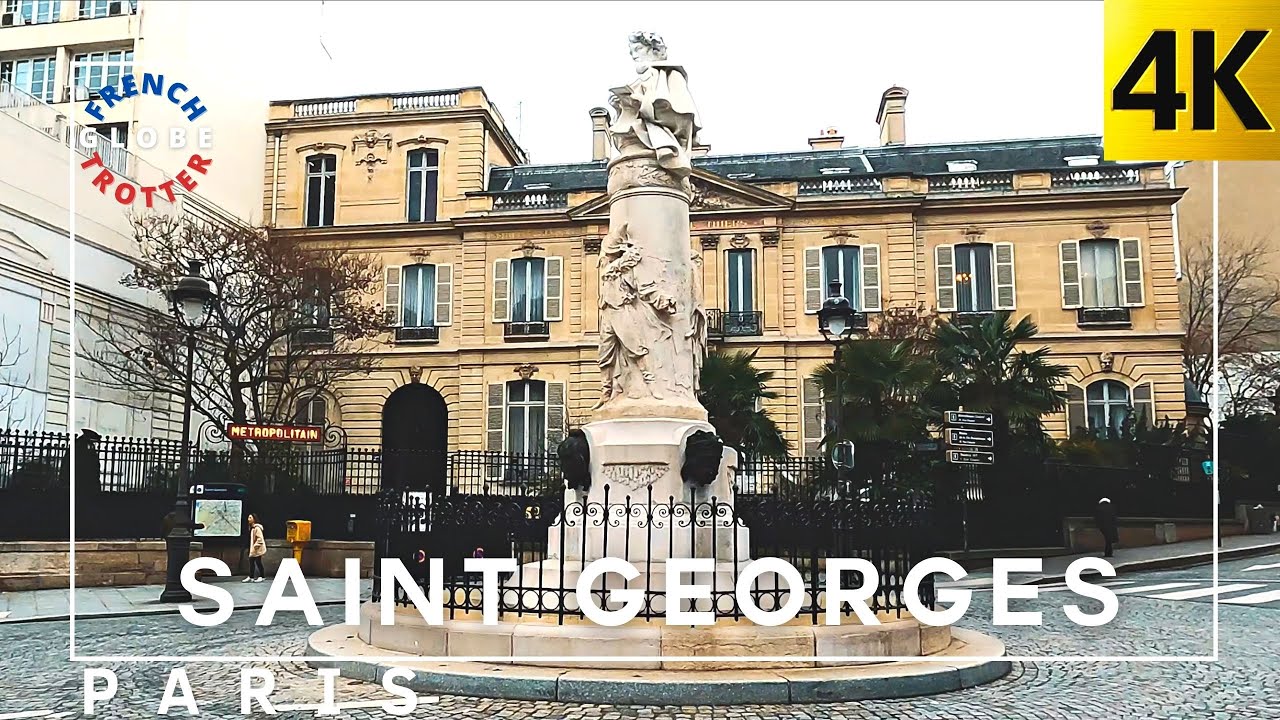 FRANCE PARIS 9th arrondissement Walk 🇫🇷4K Quartier Saint Georges—Rue