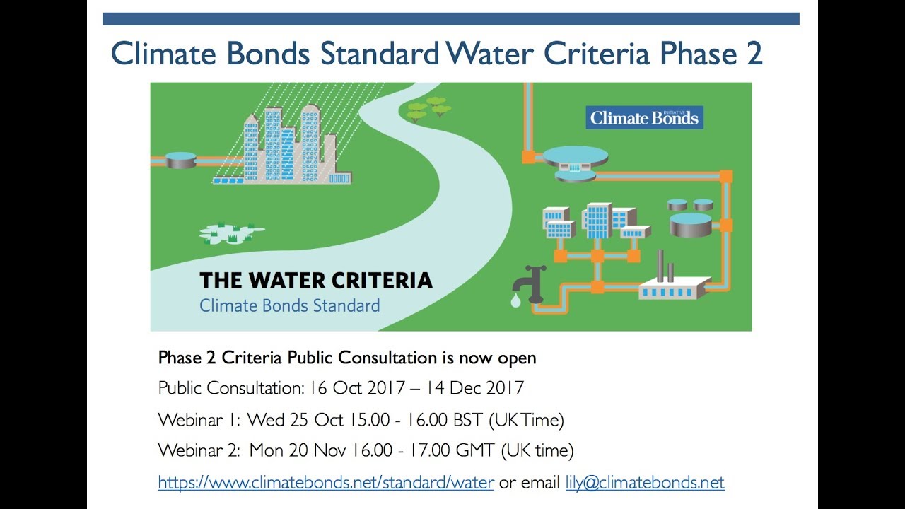 [Webinar] Climate Bonds Standard Water Infrastructure Criteria Phase 2 ...