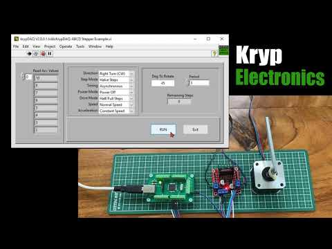Interfacing KrypDAQ USB Device to ABCD Stepper Motor Using LabVIEW
