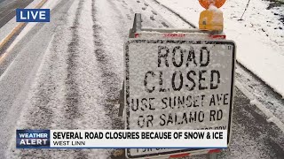 Several inches of snow for some places in our region; travel discouraged as roads remain covered