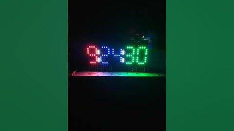 P10 RGB Led matrix morphing clock