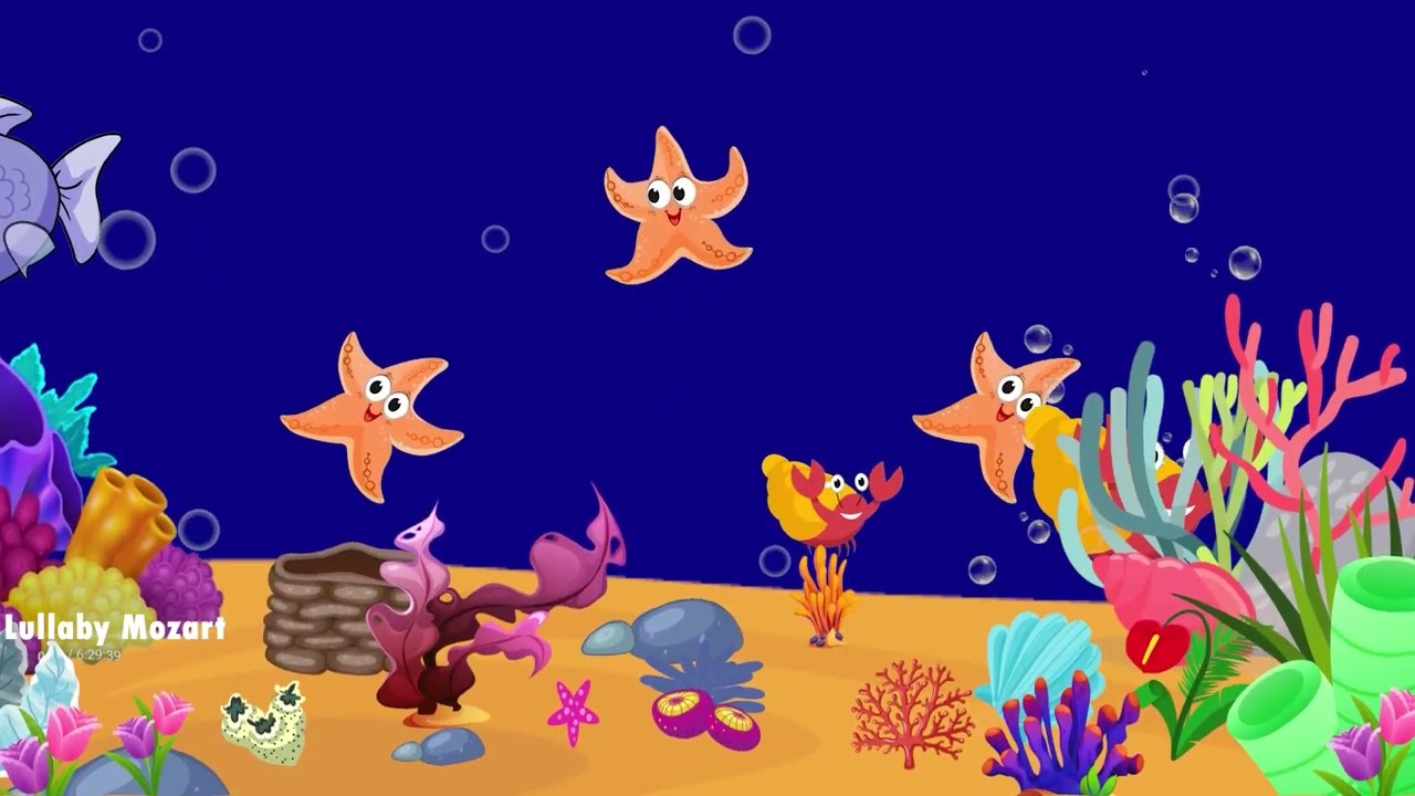 Baby sleep music 💤 Lullabу and Calming Undersea Animation 🐟 Soothing fishes 