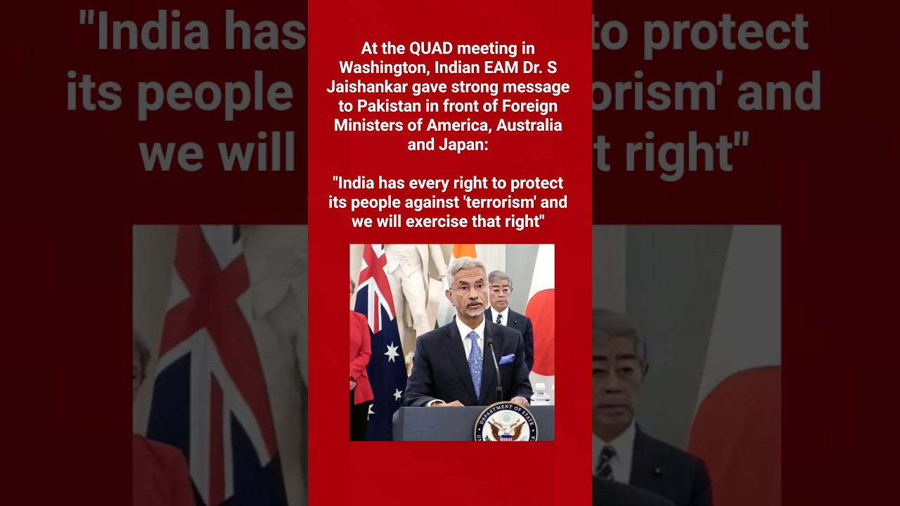 EAM Dr.S.Jaishankar gave a strong message to Pakistan.  