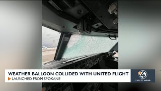 Spokane weather balloon hits commercial flight