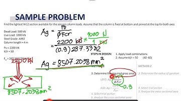 Principles of Steel Design - Chapter 5: Compression Members NSCP 2015 Problem 2 Part IV (Method 1)