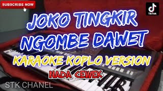 JOKO TINGKIR NGOMBE DAWET(NADA CEWEK) KARAOKE DANGDUT KOPLO STK CHANEL