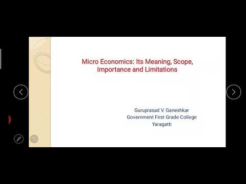 ಸೂಕ್ಷ್ಮ ಅರ್ಥಶಾಸ್ತ್ರ-ಅರ್ಥ, ವ್ಯಾಪ್ತಿ, ಮಹತ್ವ ಮತ್ತು ಮಿತಿಗಳು ಬಿಎ ಪ್ರಥಮ ಸೆಮಿಸ್ಟರ್ Micro Economics