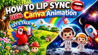 Creating Lip-Sync 👄 with CANVA ANIMATION -  2 Easiest Way