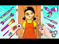 Oh No! My SQUID GAME DOLL Has Been Broken - How To Fix Doll DIY Tips | Paper Dolls Story Animation