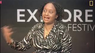 Dr. Gladys Kalema-Zikusoka presenting at the National Geographic Explorers Festival 2022